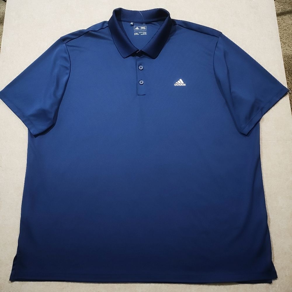 Adidas Men's Navy Polo Golf Short Sleeve Shirt #5